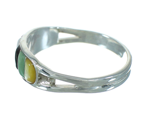 Silver Multicolor Southwestern Ring Size 5-1/2 YX83468